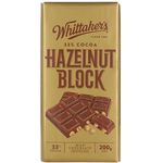 Whittaker's Hazelnut Block Milk Chocolate Bar 200g