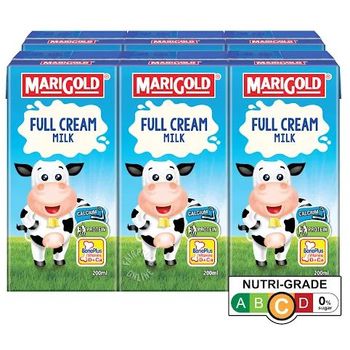 Marigold UHT Packet Milk Full Cream 200ml x6