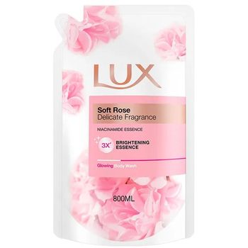 Lux Liquid Body Wash Soft Rose Refill 800ml