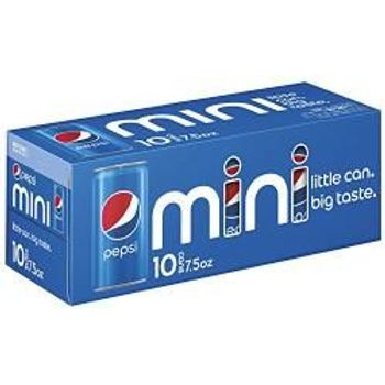 Pepsi Soda Mini Cans 7.5oz Pack Of 10