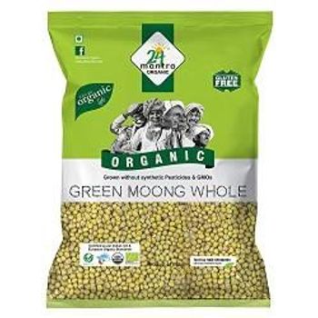 24 Mantra Organic Green Moong Dal Whole 500g