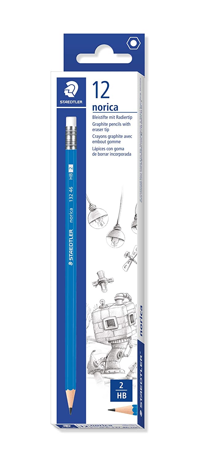 STAEDTLER Norica Pencil Set With Eraser Caps and Sharpener, 101ct