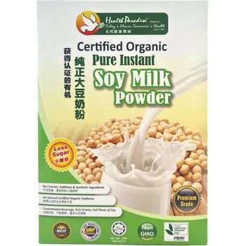 Health Paradise Organic Soy Milk Powder Less Sugar 500g