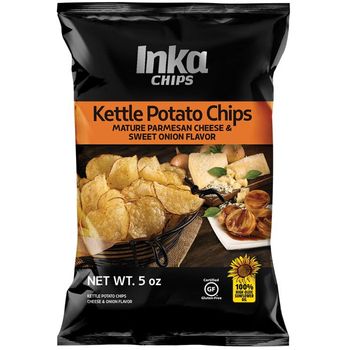Inka Kettle Potato Chips Mature Parmesan Cheese & Sweet Onion Flavor 142g