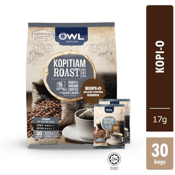 Owl Kopitiam Roast Ground Coffee Bags Kopio 30 x 17g