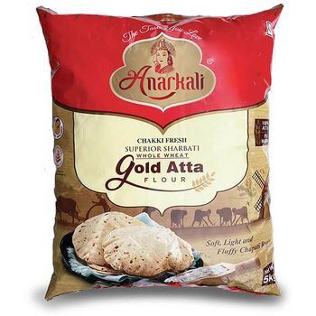 Anarkali Gold Whole Wheat Atta Flour 5kg