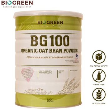 Biogreen 100% Organic Oat Bran Powder