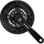 Shimano Tourney Ty501 6 7 8-speed 170mm 28/38/48t Square Crankset With Chainguard Black
