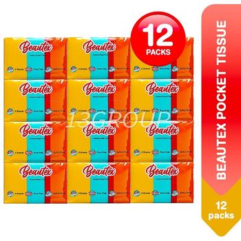 Beautex 3ply Packet Tissue 12 Packs X 8 Sheets
