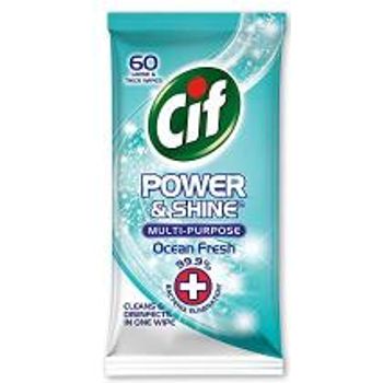Cif Wipes 60pcs Power Shine Ocean