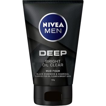Nivea Men Deep Bright Oil Clear Mud Facial Foam 100ml