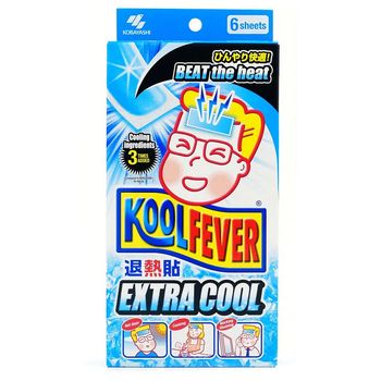 Kobayashi Kool Fever Extra Cool Gentle To Skin Beat The Heat 6 Piecesfor Age 12+ And Adult