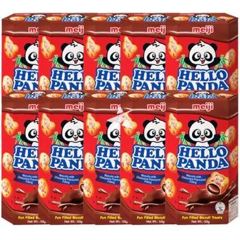 Meiji Hello Panda Biscuits With Chocolate Flavoured Filling 50g
