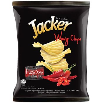 Jacker Wavy Chips Hot And Spicy 60g