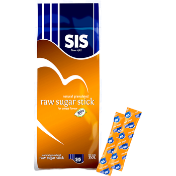 Sis Raw Sugar Stick 100Pcs x 350g