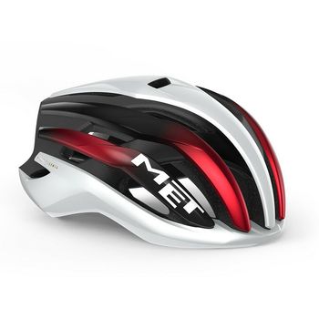 MET Trenta MIPS Aero Cycling Helmet White Black Red Metallic Medium