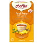 Yogi Tea - Ayurvedic Blend, Organic Feel Pure with Lemon tea (17 teabags) | BB: 30/09/2025