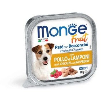 Monge Dog Fruit Pate with Chicken and Raspberries 100g