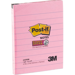 3M Post-It Super Sticky Lined Notes Pink 643SSN 4" x 3"