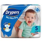Lampin Pita Kering Drypers Wee Wee Dari 3kg hingga 7kg Saiz S 82's