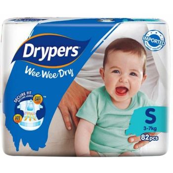 Lampin Pita Kering Drypers Wee Wee Dari 3kg hingga 7kg Saiz S 82's