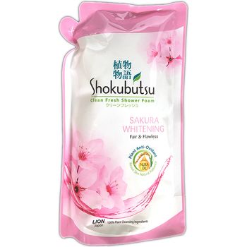 Shokubutsu Shower Foam Sakura Whitening 550g
