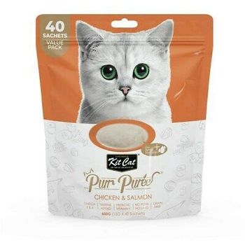 Kit Cat Pur Puree Chicken And Salmon Cat Treat 600g