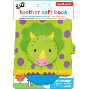 Galt Teether Soft Book Dinosaur