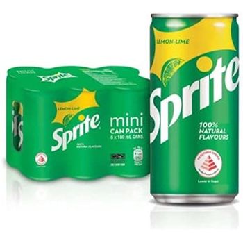 Sprite Mini Carbonated Drink 6pcs 180ml