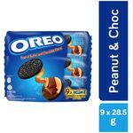 Oreo Biscuits Peanut Butter Chocolate 9 x 28.5g