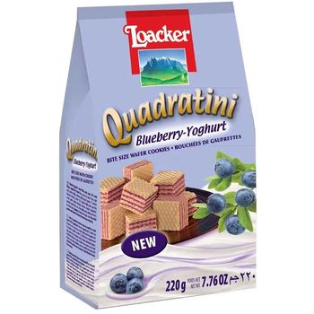 Loacker Quadratini Blueberry Yogurt 220g