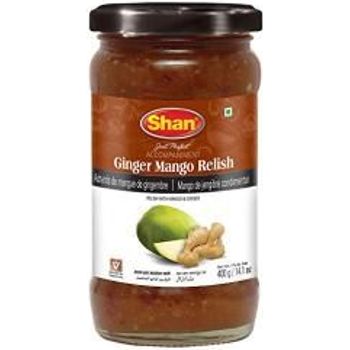 Shan Ginger Mango Relish 14.1oz 400g Tasty Accompaniment From Fresh Ginger And Mango Delicious And Zestful Dipping Sauce Suitable For Vegetarians Airtight Glass Jar