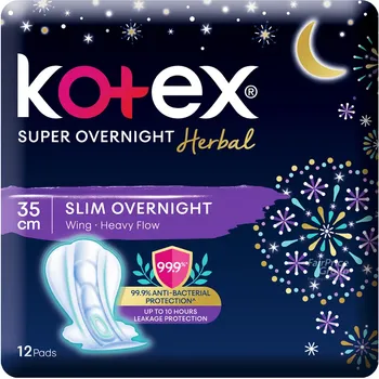 Kotex Super Overnight Herbal 12 Sheets 35cm