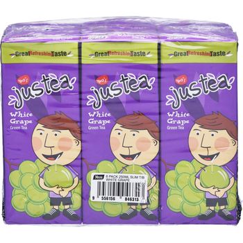 Yeo's Justea White Grape Green Tea 6 x 250ml