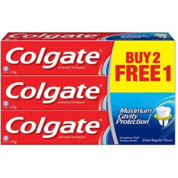 Colgate Maximum Cavity Protection Great Regular Toothpaste 3pcs 175g