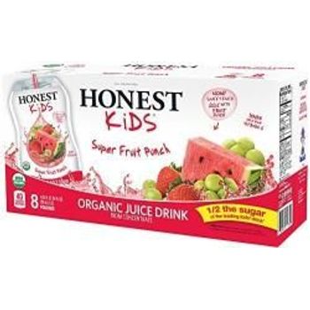 Honest Kids Super Fruit Punch Organic Juice 175ml Pouches 16 Ct