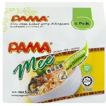 Pama Mee Vegetarian Instant Noodle Shiitake Flavour 5 x 60g