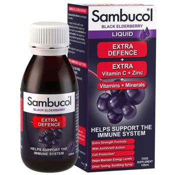 Sambucol - Black Elderberry, Extra Defence Formulae (120ml) | Exp: 06/2027