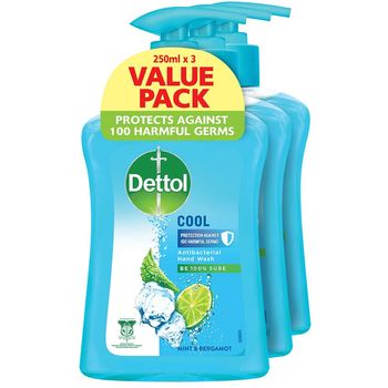 DETTOL COOL MINT & BERGAMOT HAND WASH 1X250G