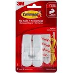 3M Command 17001 Medium Hook 2 Pcs + 4 Strips