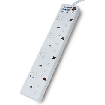 PowerPac 4 Way 3m Extension Cord With 2pin Direct Pp3884n
