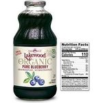 Lakewood Organic Pure Blueberry Juice 32-ounce Bottles pack Of 6