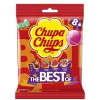 Pack Of 2 Chupa Chups The Best Bag 8 Lollipops 96g
