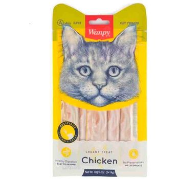 Wanpy Liquid Cat Reward Food Chicken Meat 5 x 14g