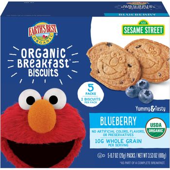 Earth's Best Sesame Street Organic Breakfast Biscuits Blueberry 100g