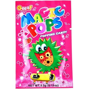 Gee.ef Magic Pops Strawberry Flavoured Candy 5.5g