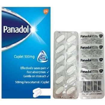 Panadol Caplet Optizorb Formulation 12 Tablets Per Strip 500mg