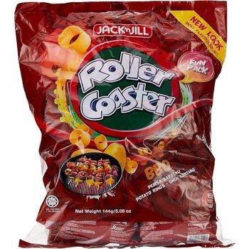 Jack 'n Jill Roller Coaster BBQ Funpack Snack (8 x 18g)