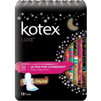 Kotex Luxe Ultrathin Overnight 32cm 12 Sachet