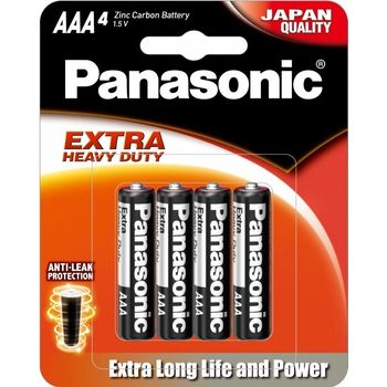 Panasonic Extra Heavy Duty AAA4 1.5v Zinc Carbon Battery